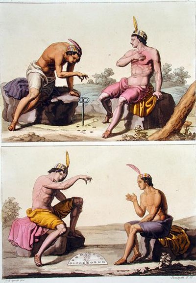 Indians Playing Queciu and Porotos, Chile, from 