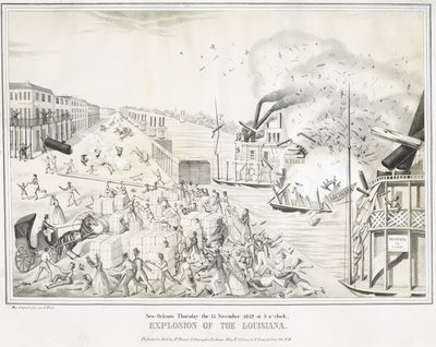 Explosion of the Louisiana by G. (after) Tolti