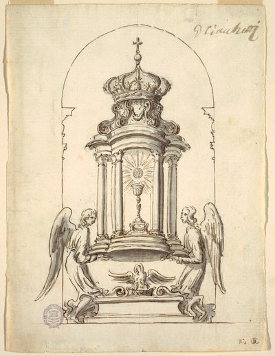 Design for a Tabernacle Door to be Executed in Bronze by G B C