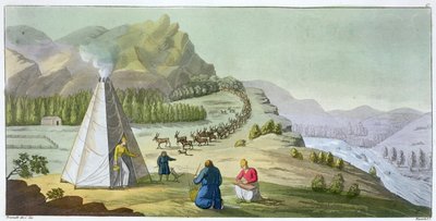 Herding Reindeer, Lapland, plate 47 from 