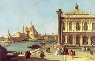Entrance to the Grand Canal, Venice, with the Piazzetta and the Church of Santa Maria della Salute by G. Canaletto
