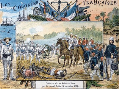 The Siege of Kana by General Alfred-Amedee Dodds, 6th November 1892 (engraved by L. Geisler) by G. Dascher