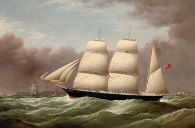 The Barque Alfred Hawley off the Skerries on Her Way into Liverpool by G. Dell