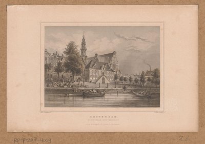 View of the Westerkerk in Amsterdam from the Keizersgracht (Amsterdam, Westerkerk Keizersgracht) by G. Hess