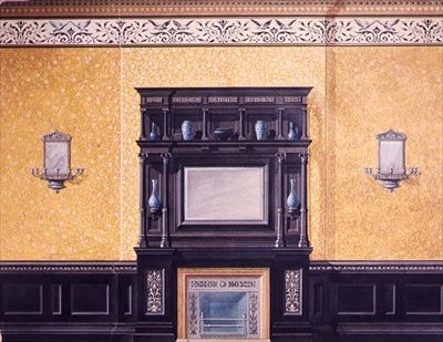 Design for the front drawing room, No.1 Grosvenor Crescent, London, c.1850 by G. Hutchinson