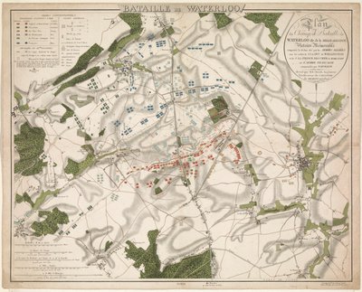 Map of the Battle of Waterloo, 1815 by G. Jacowick