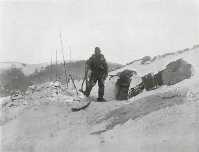 Browning at the Igloo Door by G. Murray Levick