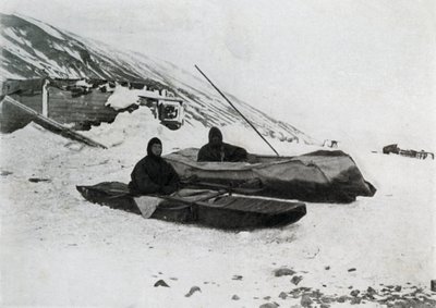 The Two Kayaks Ashore, c1911, 1913 by G. Murray Levick