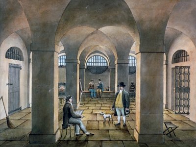 Interior View in Horsemonger Lane Prison, Union Road, Southwark, London by G Yates
