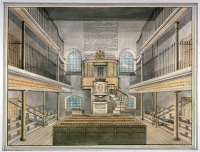 Interior view of the chapel, Horsemonger Lane Prison, Union Road, Southwark, London by G Yates