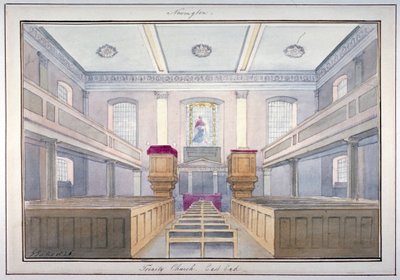 Interior View of the East End of Holy Trinity Church, Newington, Southwark, London, 1826 by G Yates