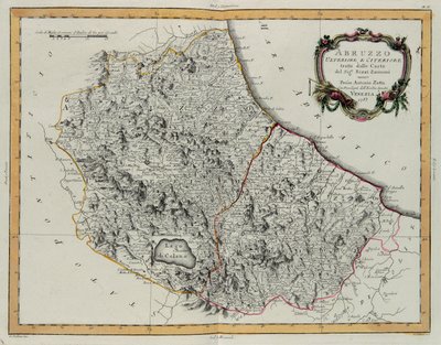 Farther and Hither Abruzzo, engraving by G. Zuliani taken from Tome II of the 