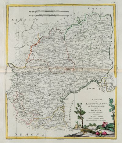 Governances of Langedoc, Foix and Roussillon with Rouergue by G. Zuliani