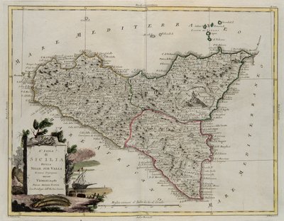 Island of Sicily, divided into its valleys by G. Zuliani