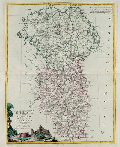 Part of the Kingdom of Ireland, engraving by G. Zuliani from 
