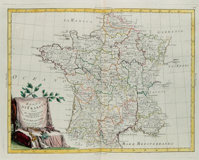Kingdom of France divided into its governances by G. Zuliani