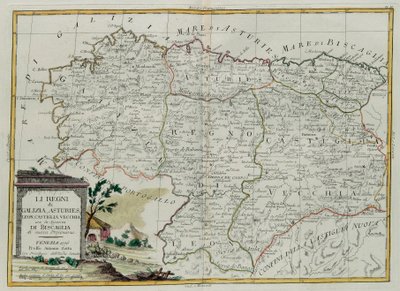 Kingdoms of Galicia, Asturies, Leon, Castilla Vieja with the Council of Biscallia by G. Zuliani