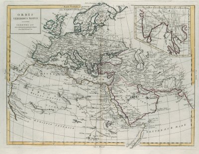 World Known to the Ancients, engraving by G. Zuliani taken from Tome IV of the Newest Atlas published in Venice in 1785 by Antonio Zatta, Private Collection by G. Zuliani