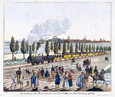 Opening of the Nuremberg-Furth Railway, 7th December 1835 by G. after Renner
