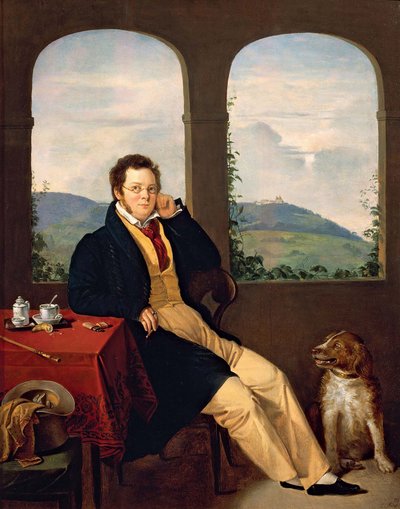 Portrait of Franz Schubert by Gabor Melegh