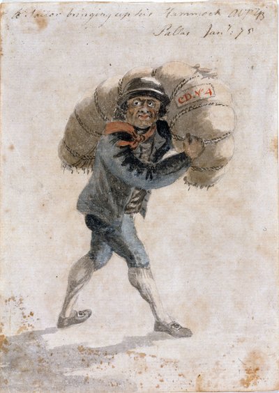 A Sailor Bringing Up His Hammock, Pallas, January 75 by Gabriel Bray