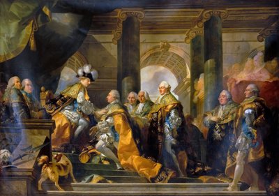 Louis XVI received at Reims the homage of the Knights of the Holy Spirit, 13 June 1775 by Gabriel Francois Doyen
