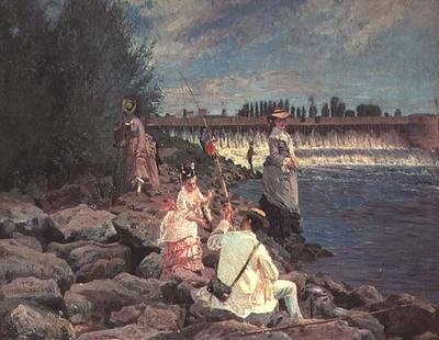 Fishing on the Seine by Gabriel Guay