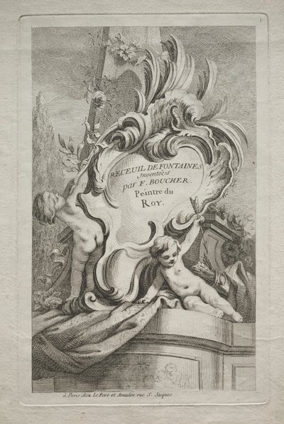 Book of Fountains: No. 1, Title Page by Gabriel Huquier