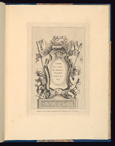 Plate 1, Book of Vases by Gabriel Huquier