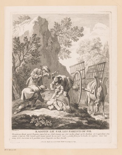 Sleeping Ragotin Tied Up and Abducted by Gabriel Huquier