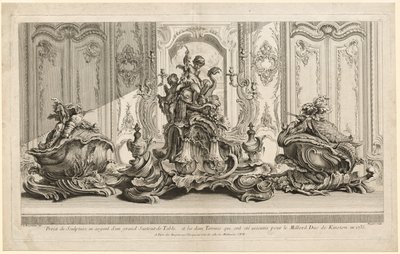 Works of Juste-Aurèle Meissonier: Silver Sculptural Project for a Large Centerpiece by Gabriel Huquier