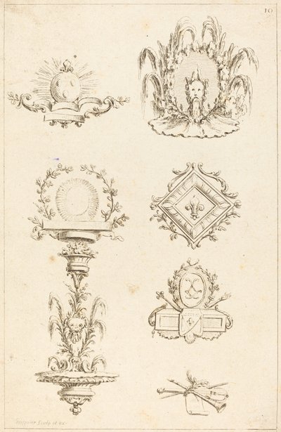 Designs for Tail-Pieces: pl. 10 by Gabriel Huquier after Claude Gillot