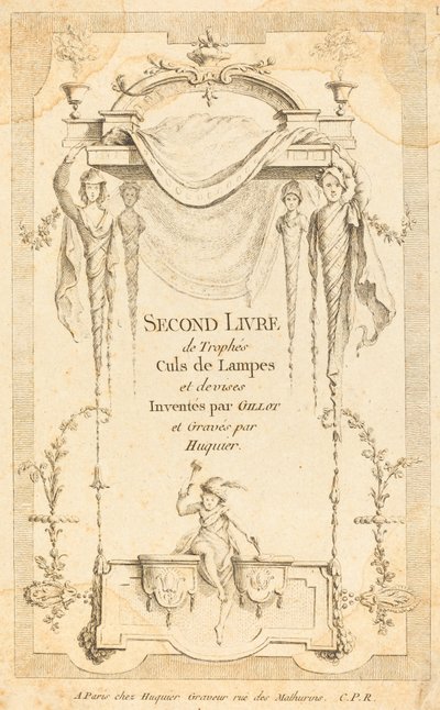 Second Book of Trophies, Tailpieces, and Mottos: Title Page by Gabriel Huquier after Claude Gillot