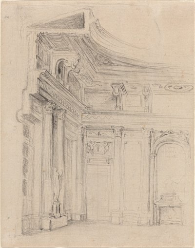 Corner of a Drawing Room by Gabriel Jacques de Saint Aubin