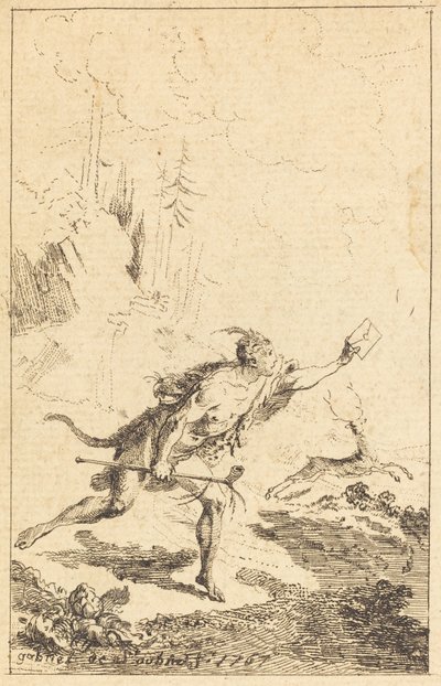 Envoy to M. de Saint-Denis by M. de Belle-Isle, Prisoner by Gabriel Jacques de Saint Aubin