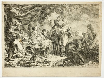 Laban Searching for his Household Gods by Gabriel Jacques de Saint Aubin