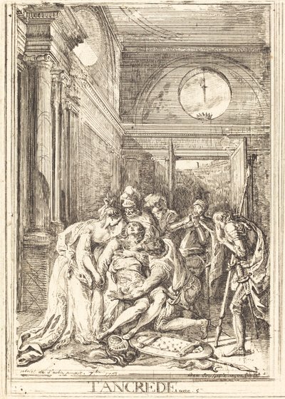 The Death of Tancred by Gabriel Jacques de Saint Aubin