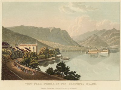 View from Stresa of the Beautiful Island (Isola Bella, Lago Maggiore), Before 1820 by Gabriel L. and Lory Mathias G.  Lory