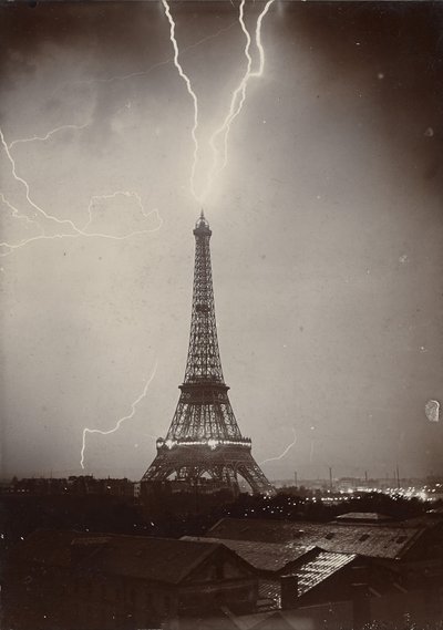 The Eiffel Tower Struck by Lightning, 1902 by Gabriel Loppe