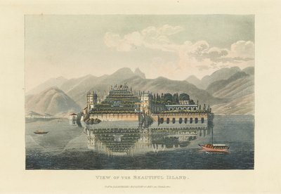 View of the Beautiful Island Isola Bella, Lago Maggiore, before 1820 by Gabriel Ludwig Lory