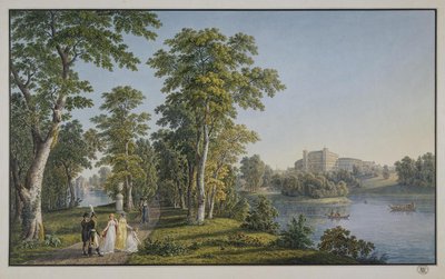 View of the Palace in Gatchina from the Park by Gabriel Ludwig Lory the Elder