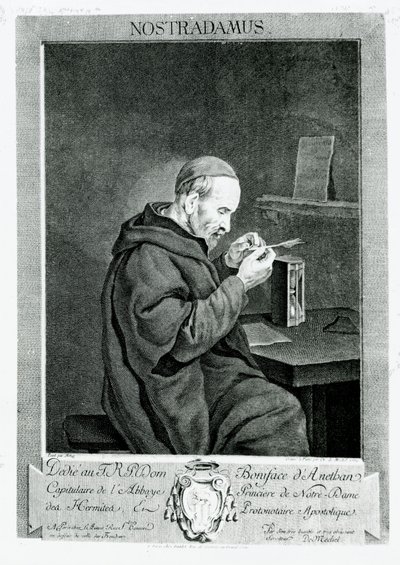 Portrait of Michel Nostradamus Engraved by Christian von Mechel by Gabriel Metsu