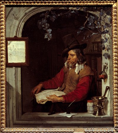 The Apothecary or the Chemist by Gabriel Metsu