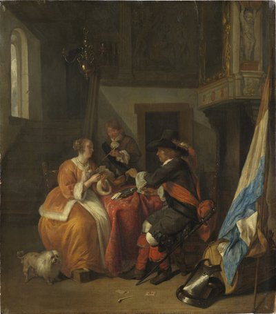 A Card Game by Gabriel Metsu