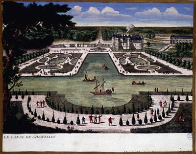 Canal du Domaine de Chantilly - Engraving by Perelle by Gabriel Perelle