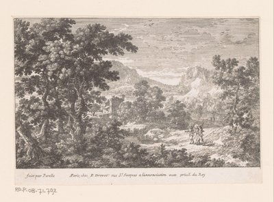 Christ and the Disciples at Emmaus (Landscapes with Biblical Scenes) by Gabriel Perelle