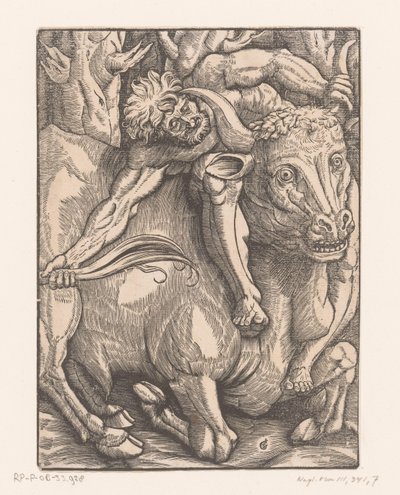 Hercules Wrestling with Achelous by Gabriel Salmon