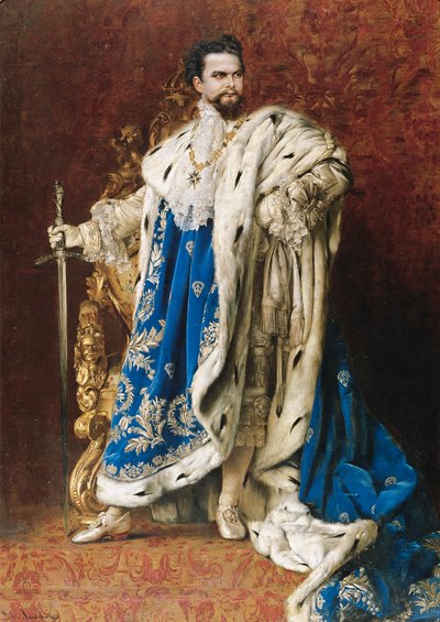Ludwig II as the Grand Master of the Order of the Knights of St George by Gabriel Schachinger