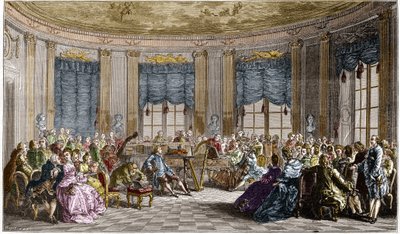 A music concert given by Madame la Comtesse de Saint Brisson - engraved by Duclos after Saint Aubin by Gabriel de Saint Aubin