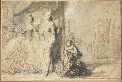 The Promenade of the Boulevards by Gabriel de Saint Aubin